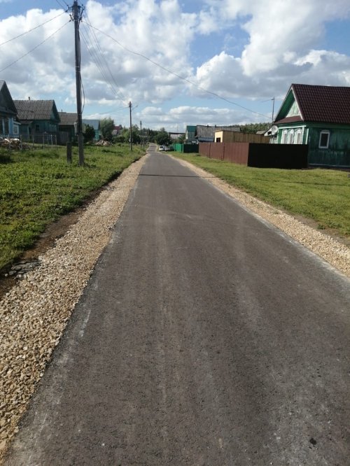 Завершены мероприятия по ремонту автомобильной дороги по ул.Родникова в с.Рузаново
