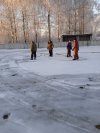 Заливка хоккейной коробки в с. Глухово